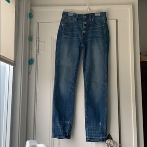 madewell slim straight in timpson wash button fly